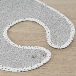 2er Set Riesen-Lätzchen mit Druckknöpfen - Grau Hellgrau