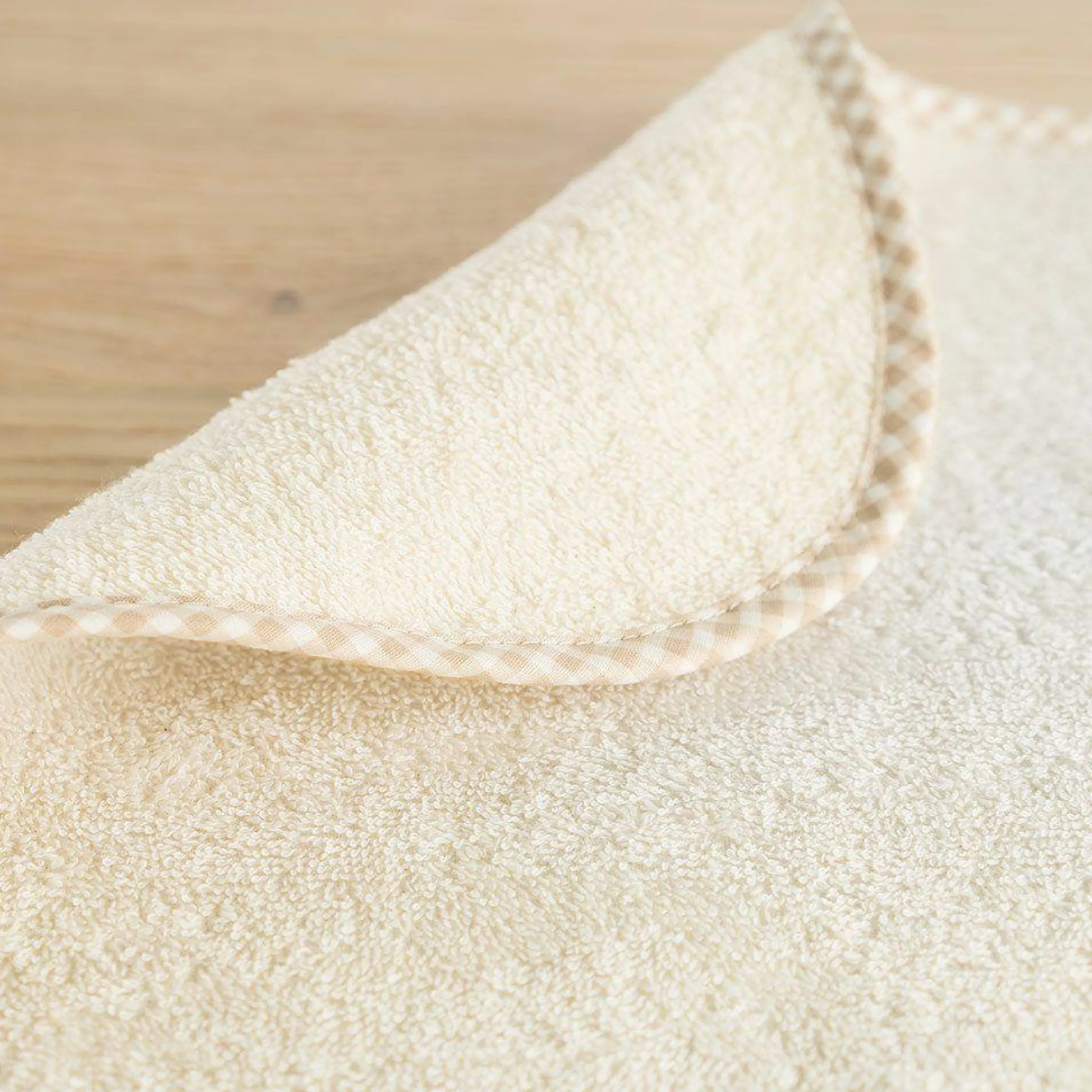 2er Set Riesen-Lätzchen mit Druckknöpfen - Natur Hellbraun