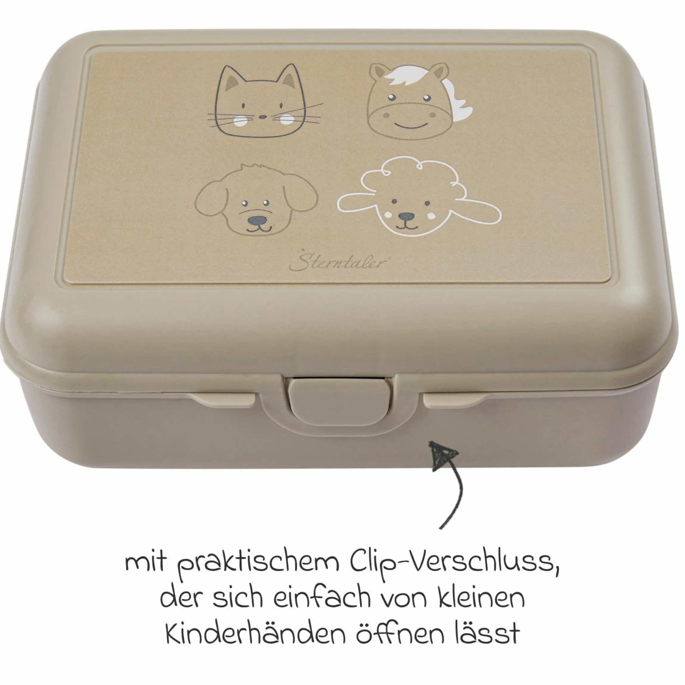 3er Set Rucksack, Brotdose & Trinkflasche - Hund Lucky