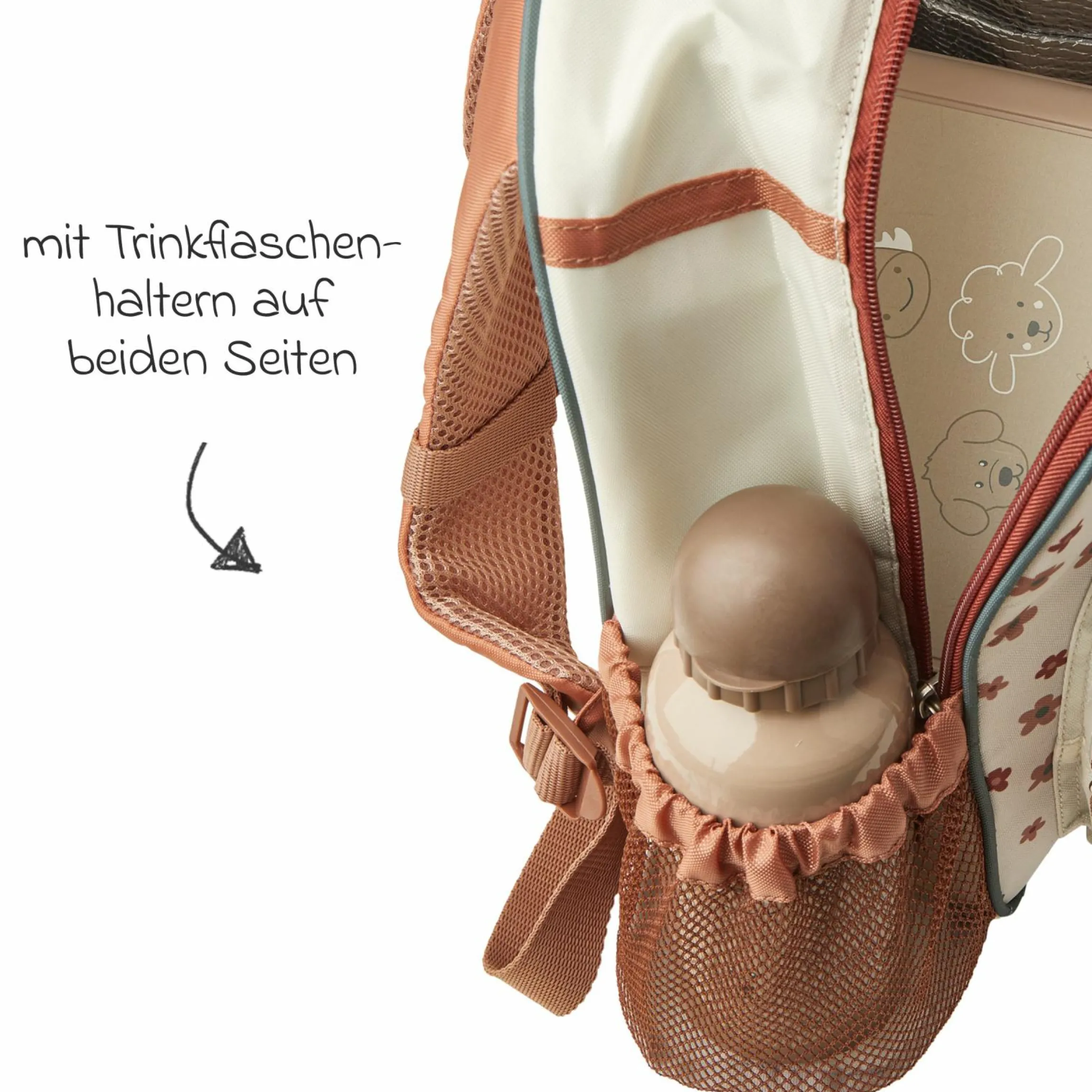 3er Set Rucksack, Brotdose & Trinkflasche - Pferd Sunny
