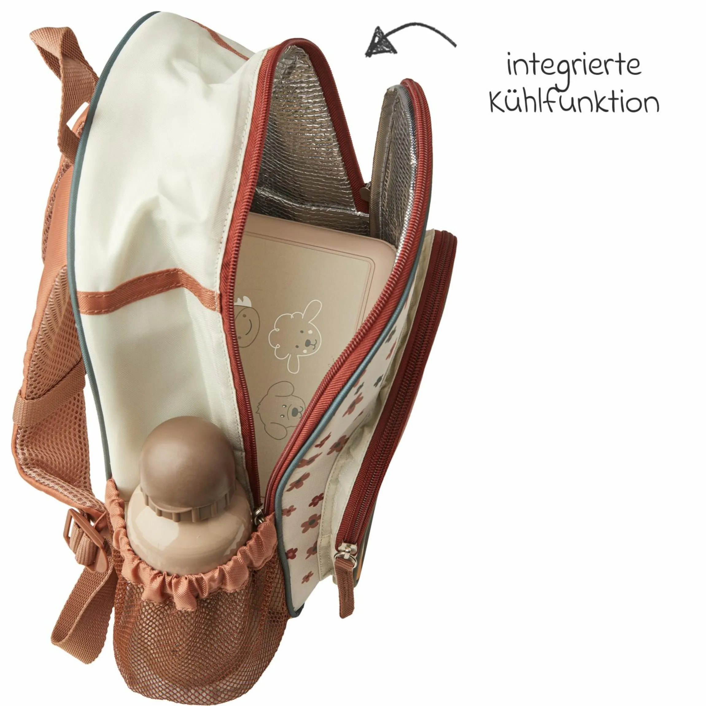 3er Set Rucksack, Brotdose & Trinkflasche - Pferd Sunny