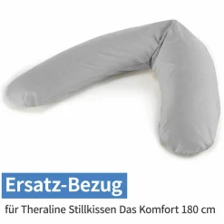 Ersatzbezug für Stillkissen Das Komfort - Jersey 180 cm - Grau