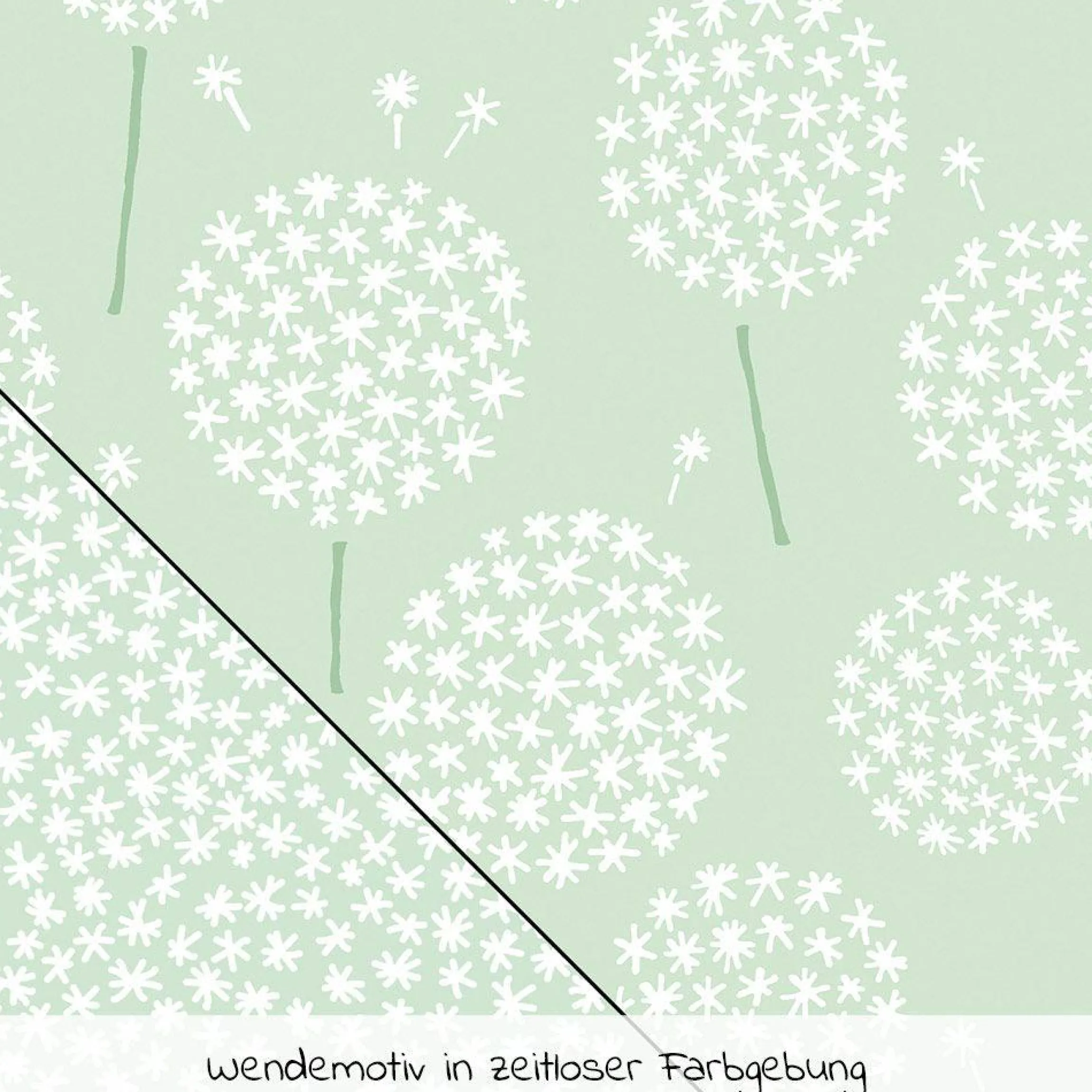 Ersatzbezug für Stillkissen Das Original 190 cm - Pusteblume - Zartgrün