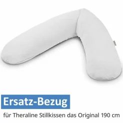 Ersatzbezug für Stillkissen Das Original - Musselin 190 cm - Lichtgrau