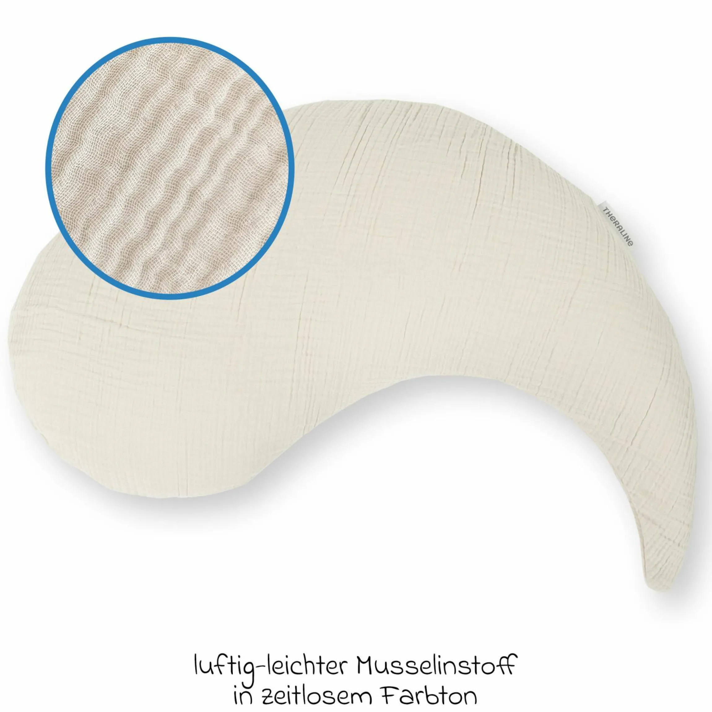 Ersatzbezug für Stillkissen Das Yinnie - Musselin 135 cm - Sandbeige