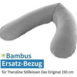 Ersatzbezug für Stillkissen Das Original - Bamboo 190 cm - Melange Mittelgrau