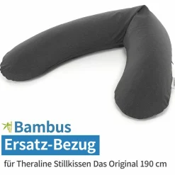 Ersatzbezug für Stillkissen Das Original - Bamboo 190 cm - Melange Anthrazit