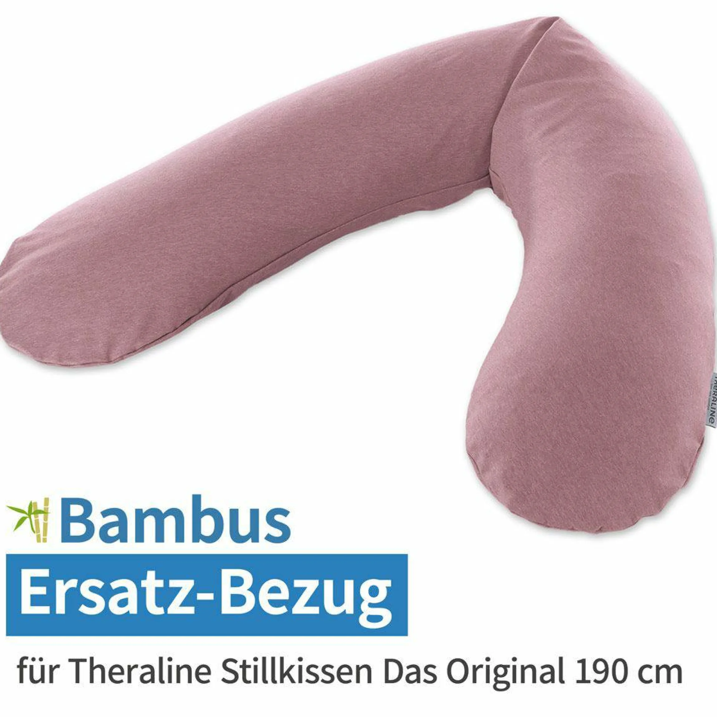 Ersatzbezug für Stillkissen Das Original - Bamboo 190 cm - Melange Rosenholz