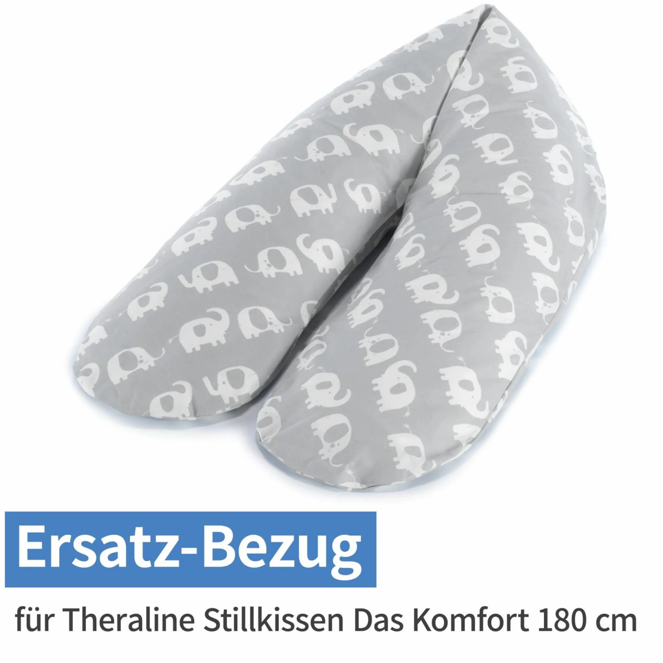 Ersatzbezug für Stillkissen Das Komfort 180 cm - Elefantenherde