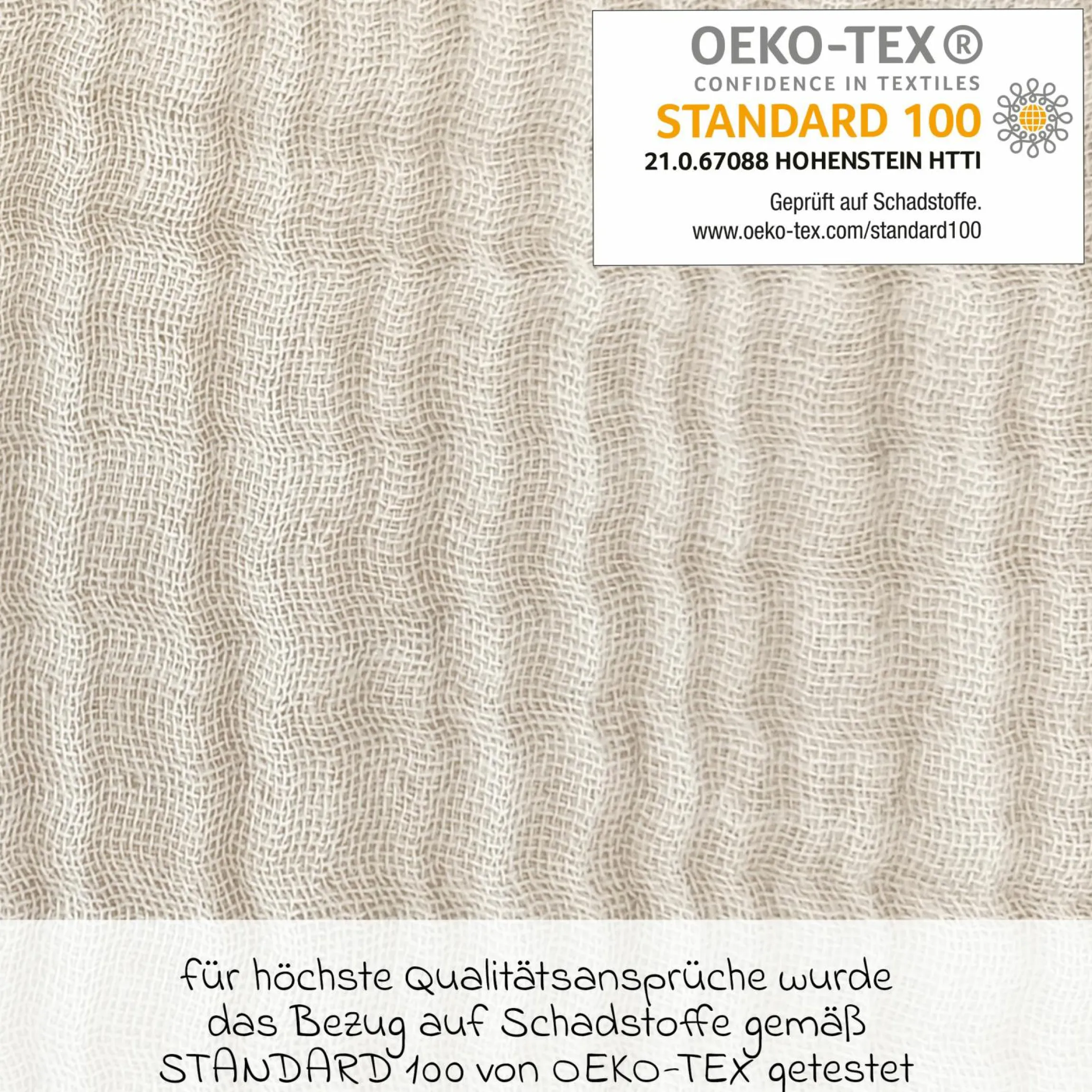Ersatzbezug für Stillkissen Das Original - Musselin 190 cm - Sandbeige