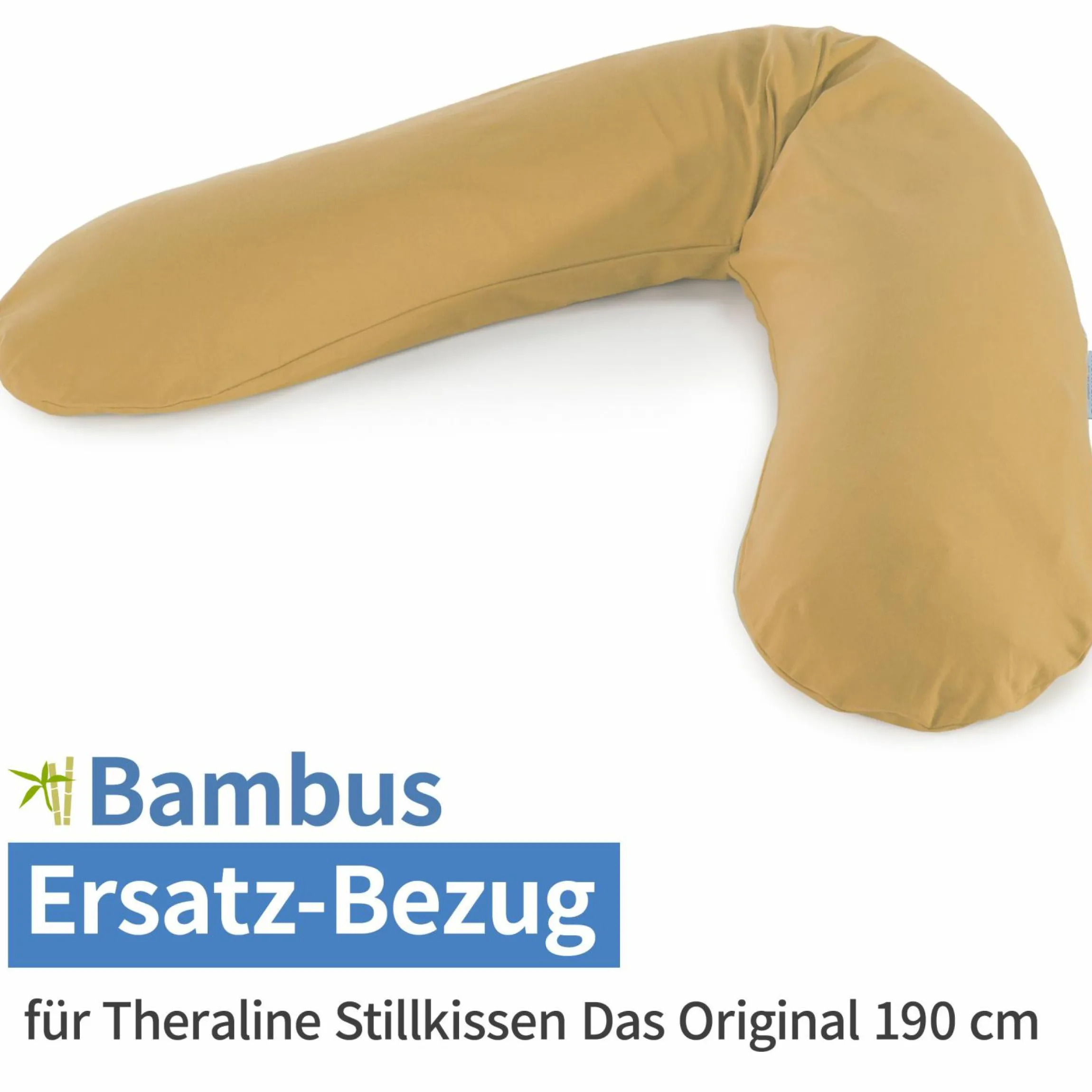 Ersatzbezug für Stillkissen Das Original - Bamboo 190 cm - Bernstein