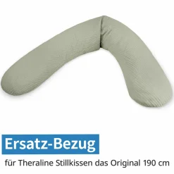 Ersatzbezug für Stillkissen Das Original - Musselin 190 cm - Salbei