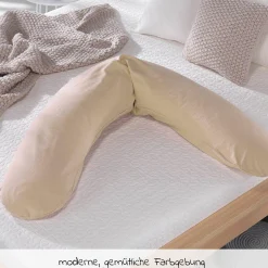 Ersatzbezug für Stillkissen Das Original BIO-Jersey 190 cm - Cappuccino