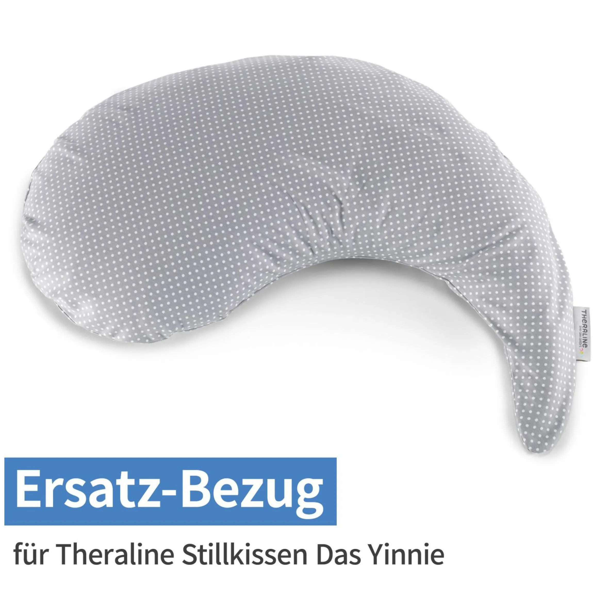 Ersatzbezug für Stillkissen Das Yinnie 135 cm - Punkte - Grau