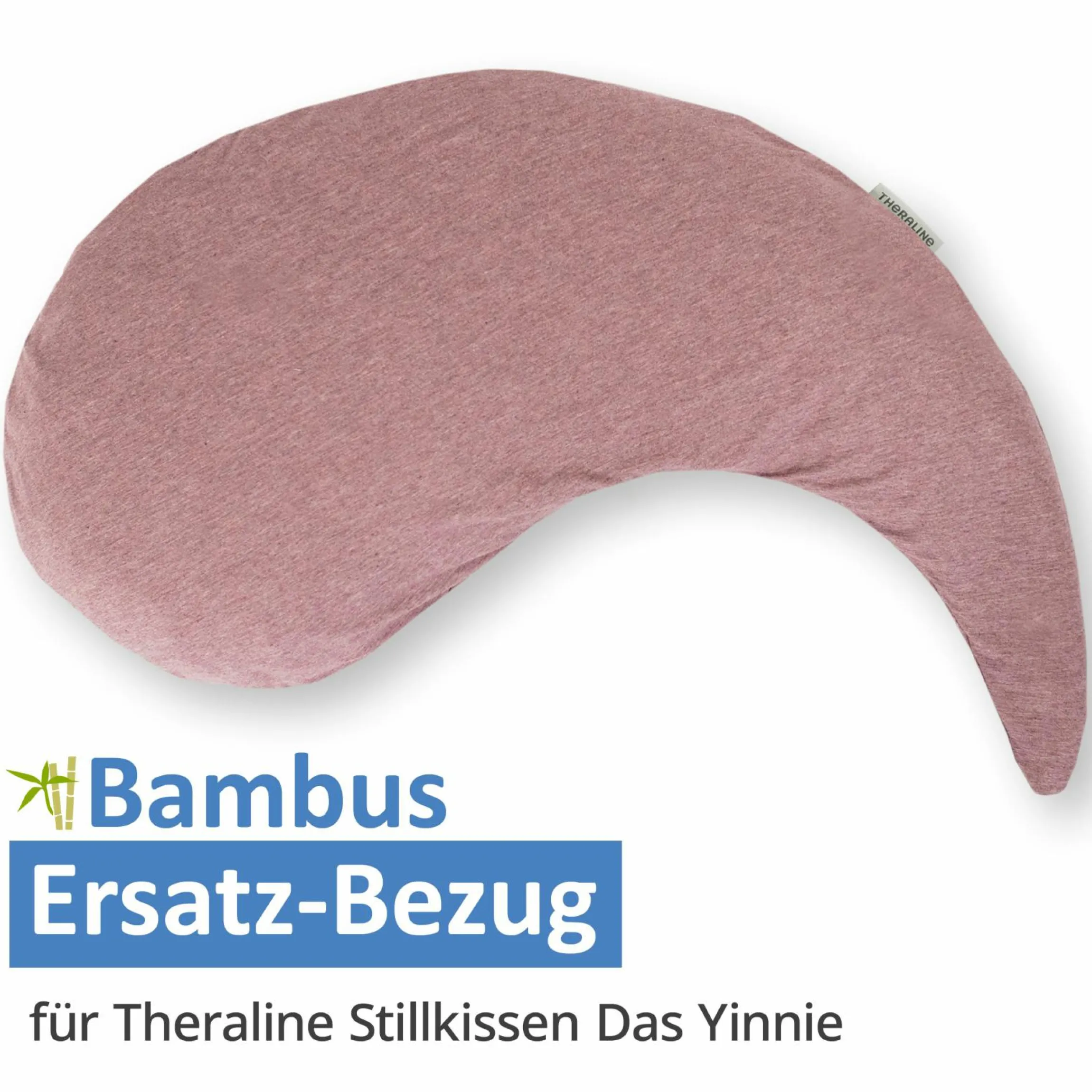 Ersatzbezug für Stillkissen Das Yinnie - Bamboo 135 cm - Melange Rosenholz