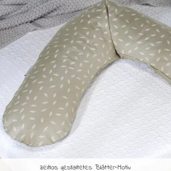 Ersatzbezug für Stillkissen Das Original 190 cm - Blättertanz - Taupe