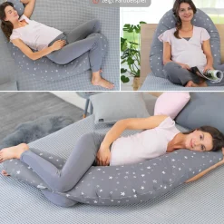 Ersatzbezug für Stillkissen Das Original 190 cm - Blättertanz - Taupe