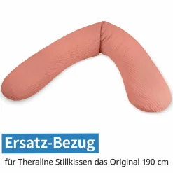 Ersatzbezug für Stillkissen Das Original - Musselin 190 cm - Terracotta