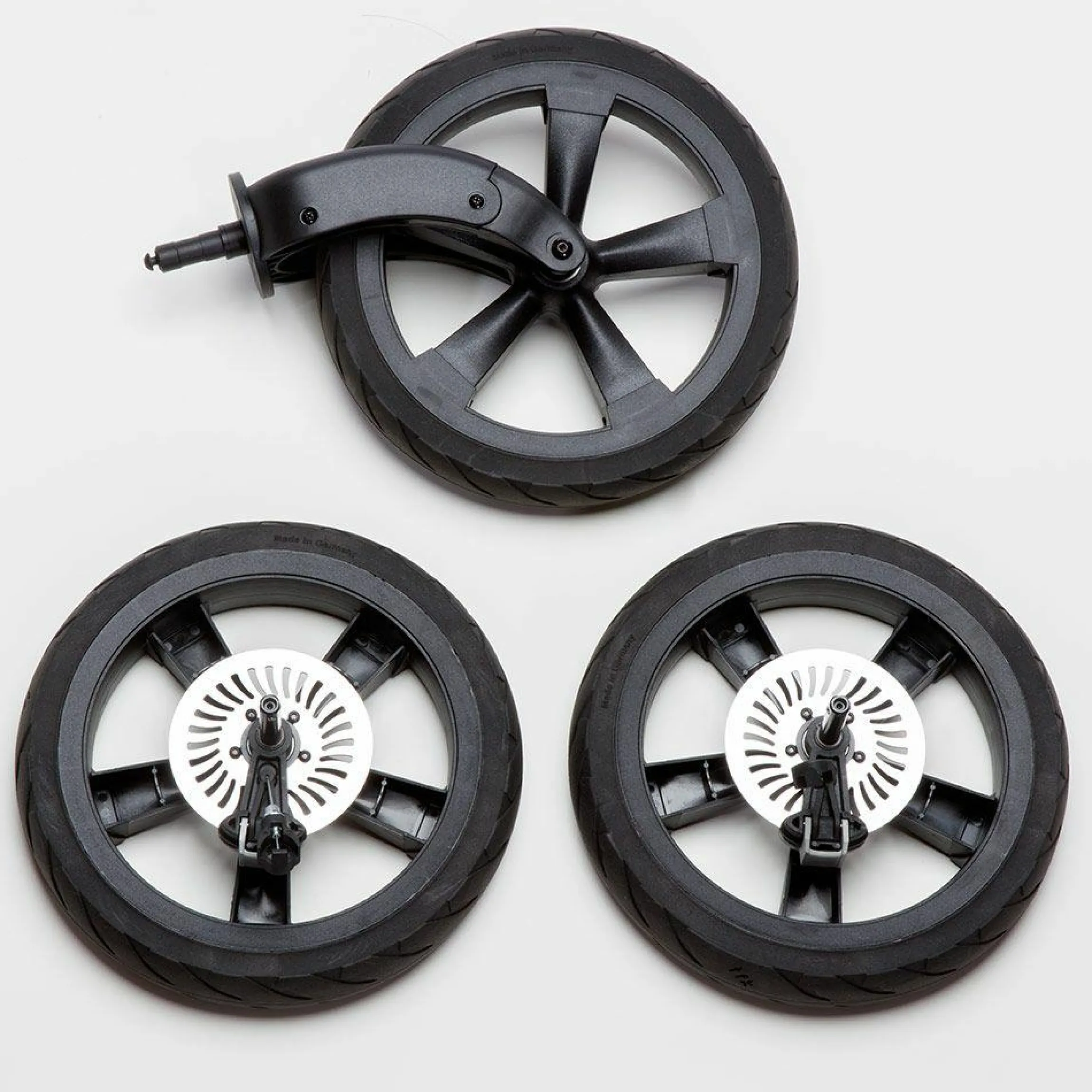 Ersatzrad-Set für Mono Kinderwagen - Luftkammerrad - 3-teilig