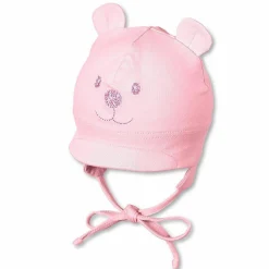 Erstlingsmütze Bär - Rosa - Gr. 39