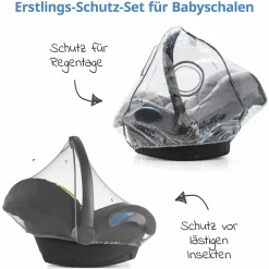 Erstlings-Schutz-Set für Babyschalen mit Insektenschutz & Regenschutz