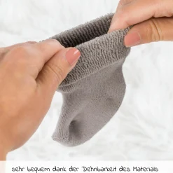 Erstlingssocken 6er Pack Baby Söckchen mit Umschlag - Gr. 0 - 3 Monate - Natur
