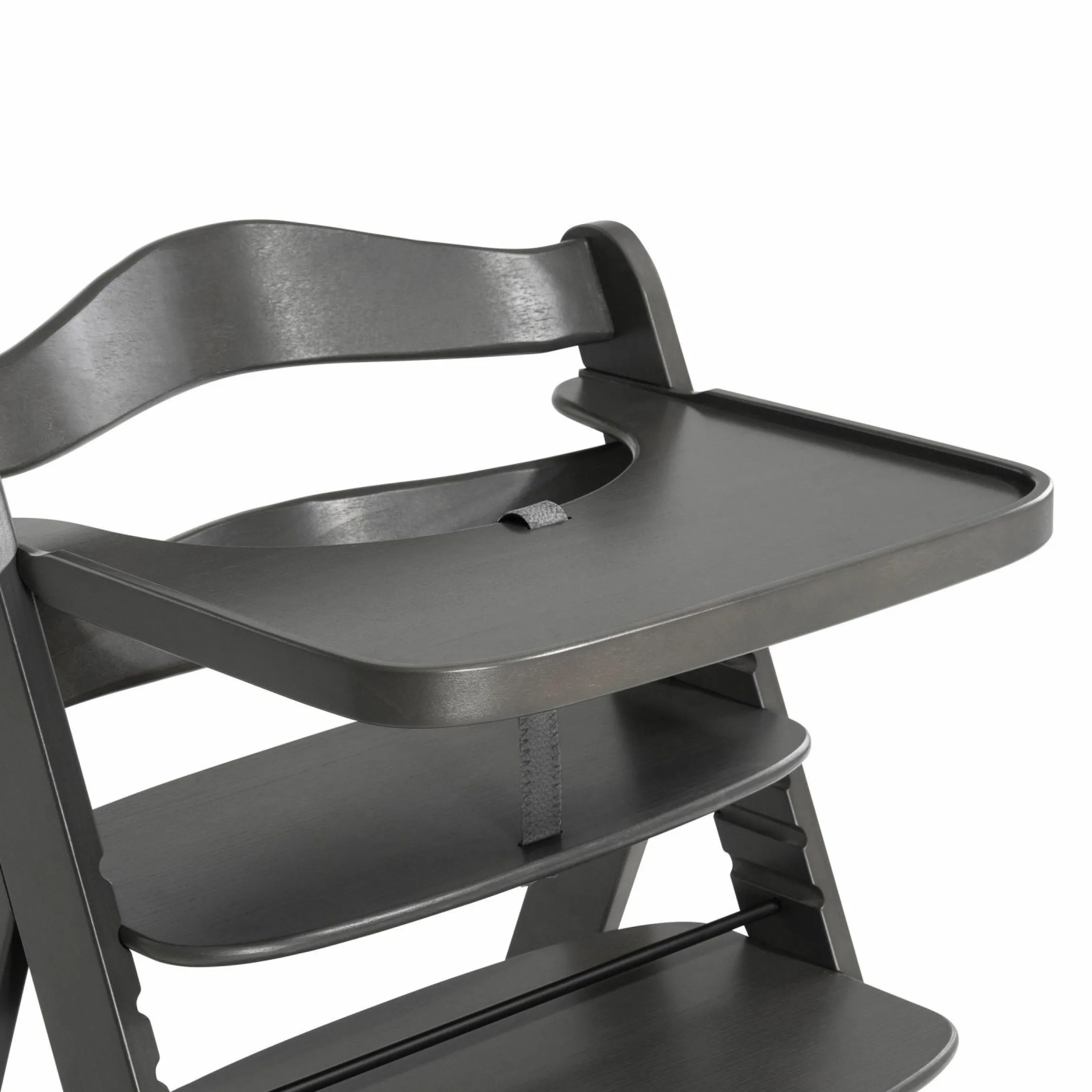 Essbrett & Tisch aus Holz für Alpha Hochstühle (Wooden Tray) - Charcoal