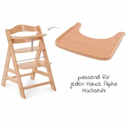 Essbrett & Tisch aus Holz für Alpha Hochstühle (Wooden Tray) - Natur