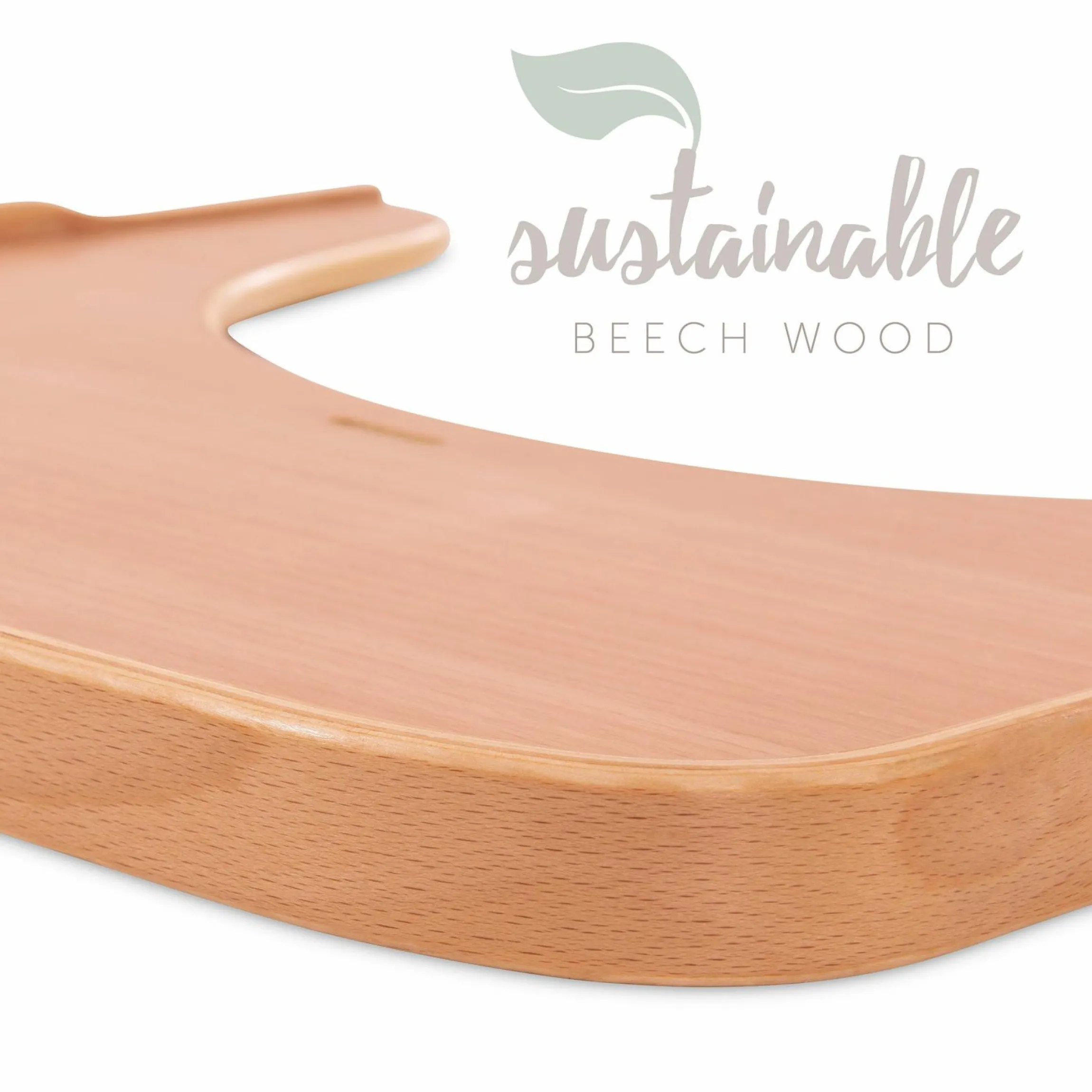 Essbrett & Tisch aus Holz für Alpha Hochstühle (Wooden Tray) - Natur