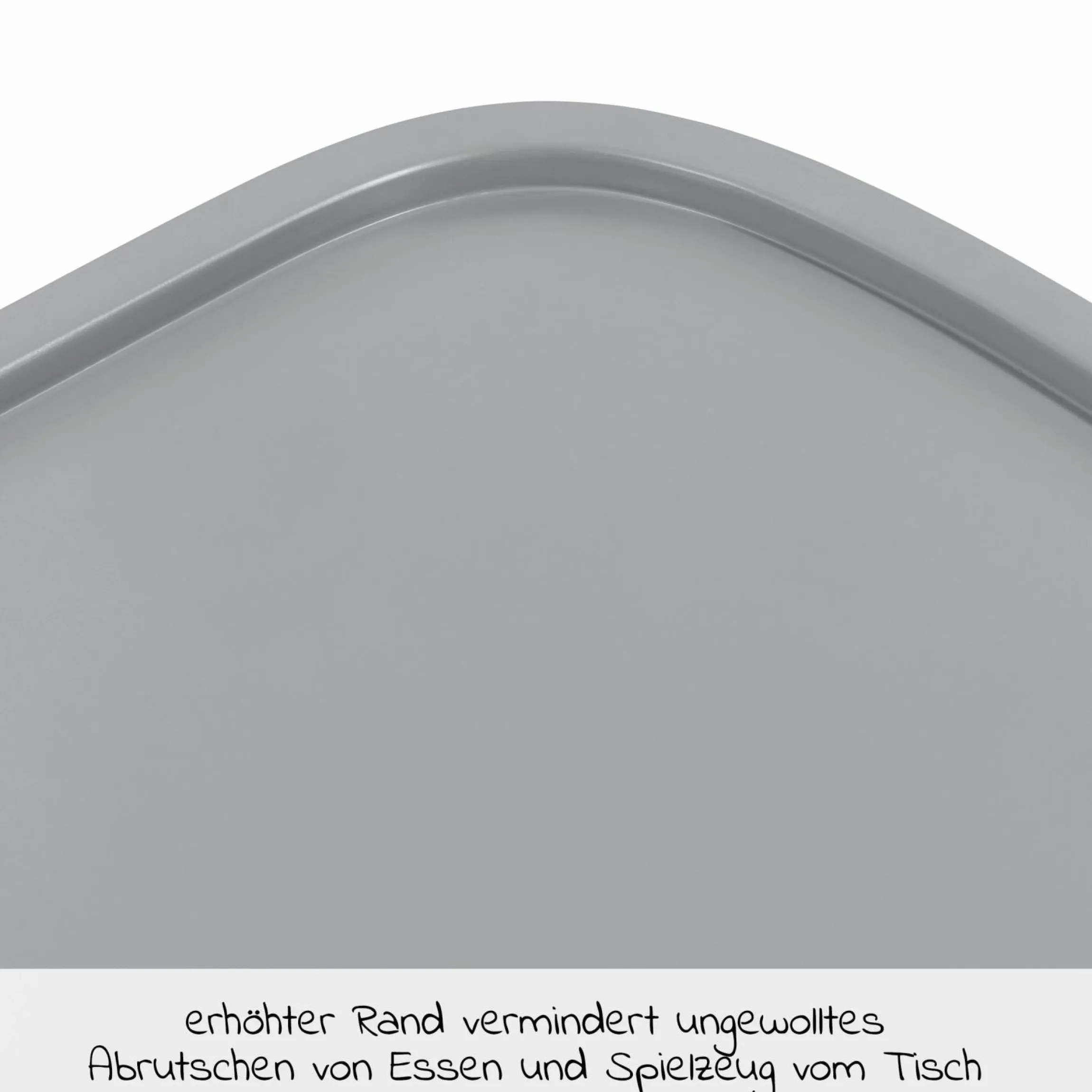 Essbrett und Tisch aus Holz für Alpha Hochstühle (Wooden Tray) - Grau