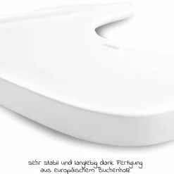 Essbrett und Tisch aus Holz für Alpha Hochstühle (Wooden Tray) - Weiß