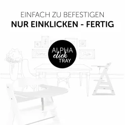 Essbrett und Tisch für Alpha Hochstuhl (Click Tray) - White / Weiss