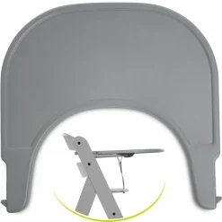 Essbrett und Tisch für Alpha Hochstuhl (Click Tray) - Grey / Grau