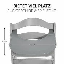 Essbrett und Tisch für Alpha Hochstuhl (Click Tray) - Grey / Grau