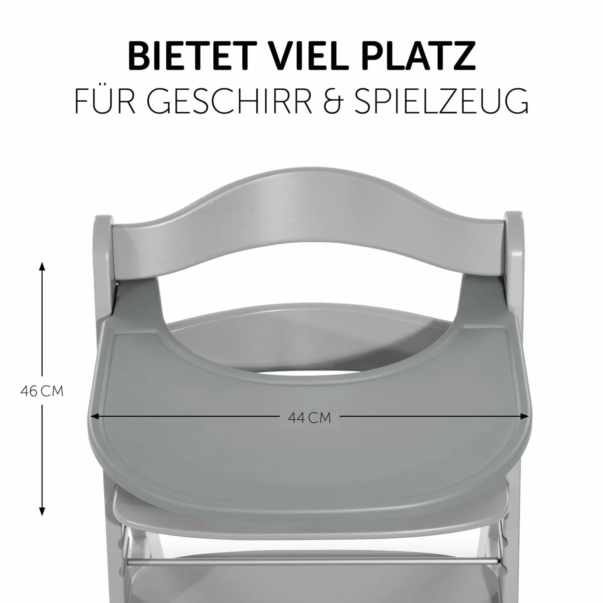 Essbrett und Tisch für Alpha Hochstuhl (Click Tray) - Grey / Grau