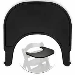 Essbrett und Tisch für Alpha Hochstuhl (Click Tray) - Black / Schwarz