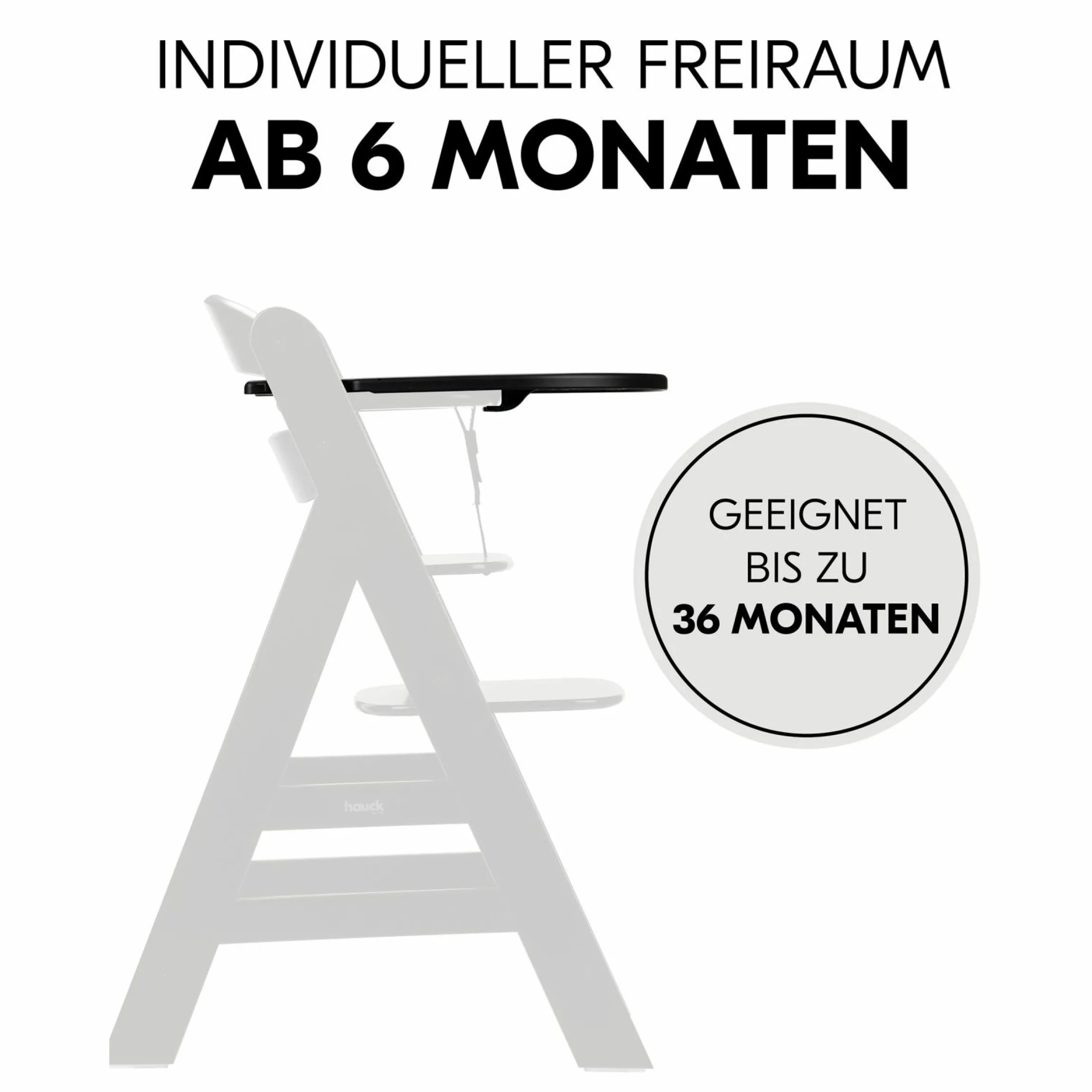 Essbrett und Tisch für Alpha Hochstuhl (Click Tray) - Black / Schwarz