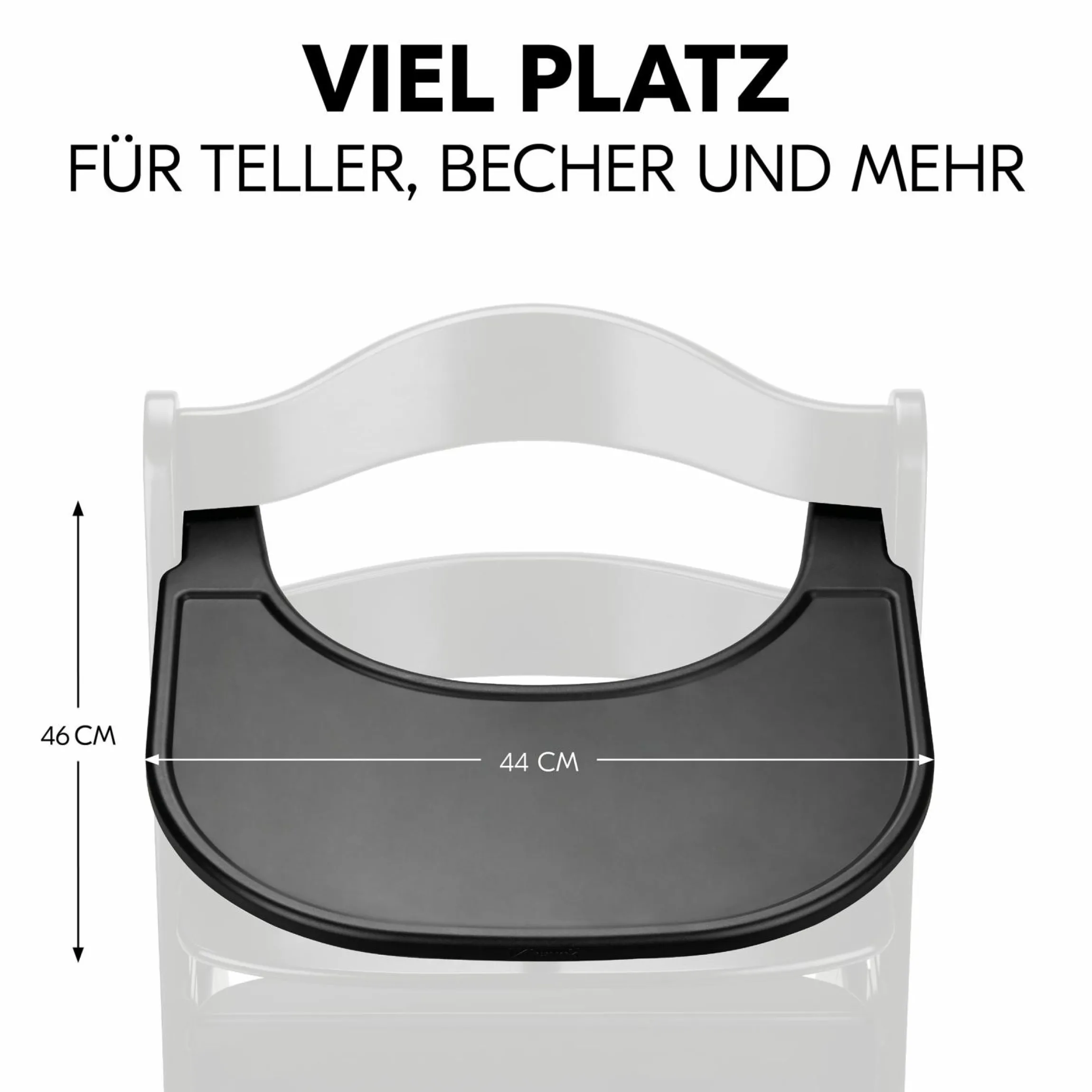 Essbrett und Tisch für Alpha Hochstuhl (Click Tray) - Black / Schwarz