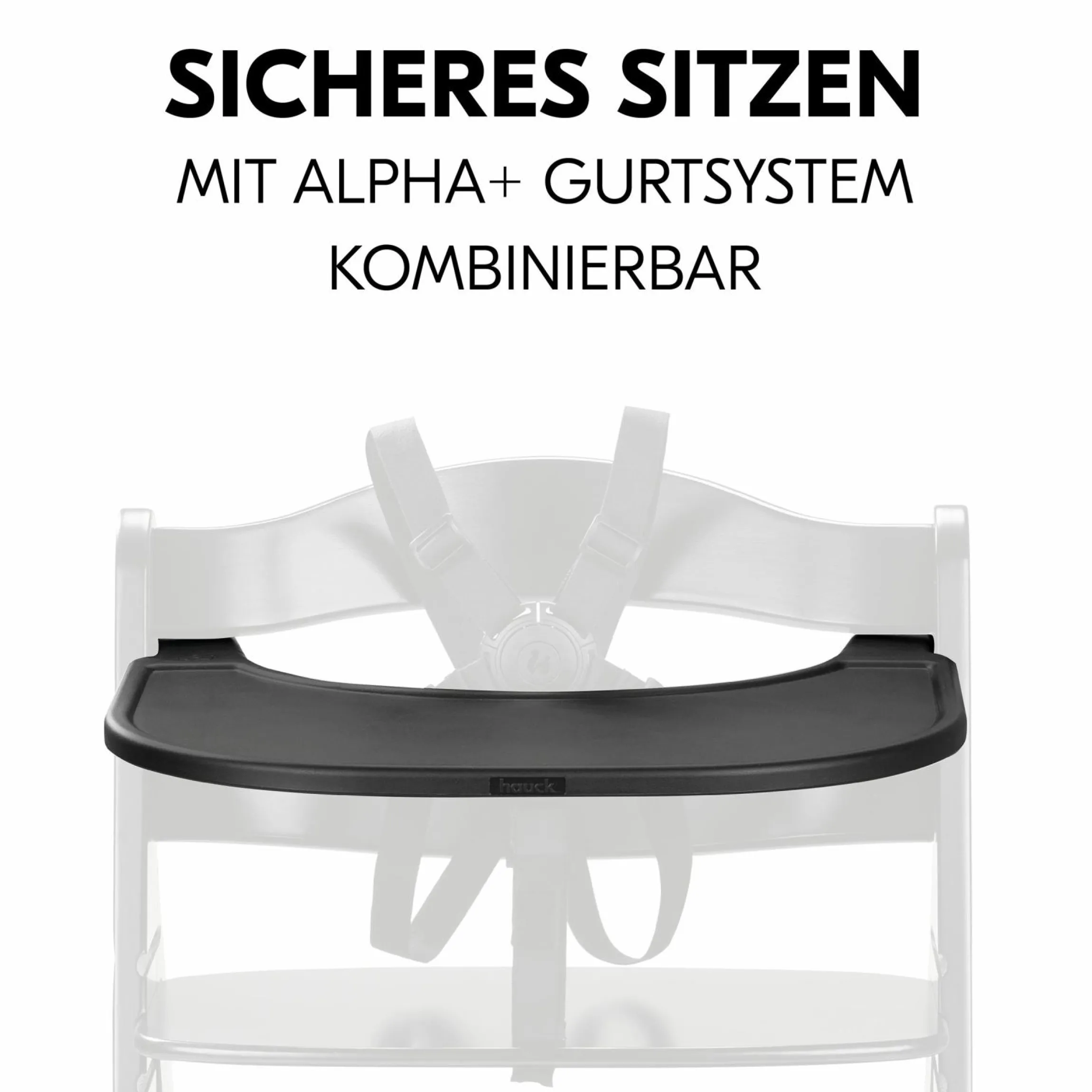 Essbrett und Tisch für Alpha Hochstuhl (Click Tray) - Black / Schwarz
