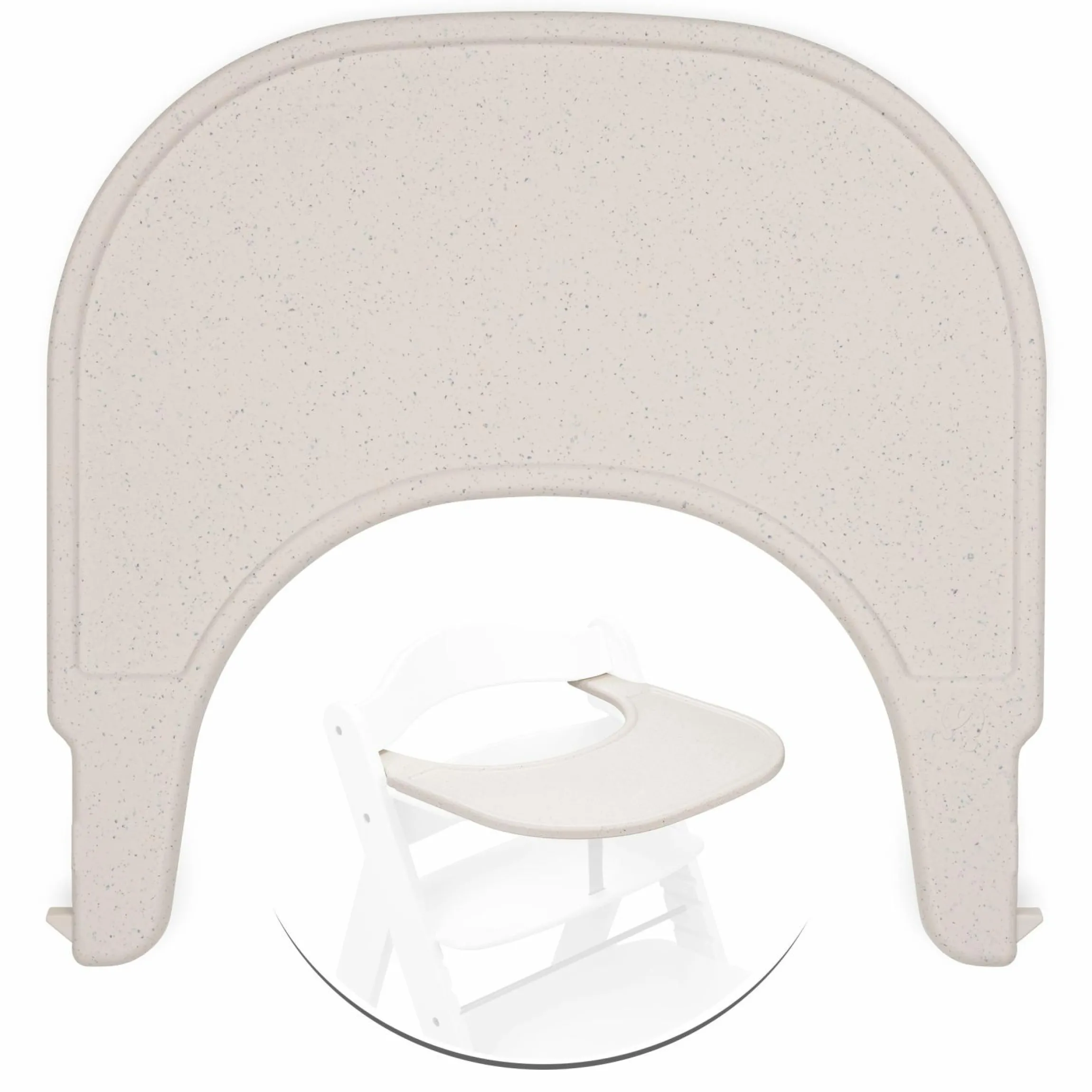 Essbrett und Tisch für Alpha Hochstuhl (Click Tray) - Speckle Beige