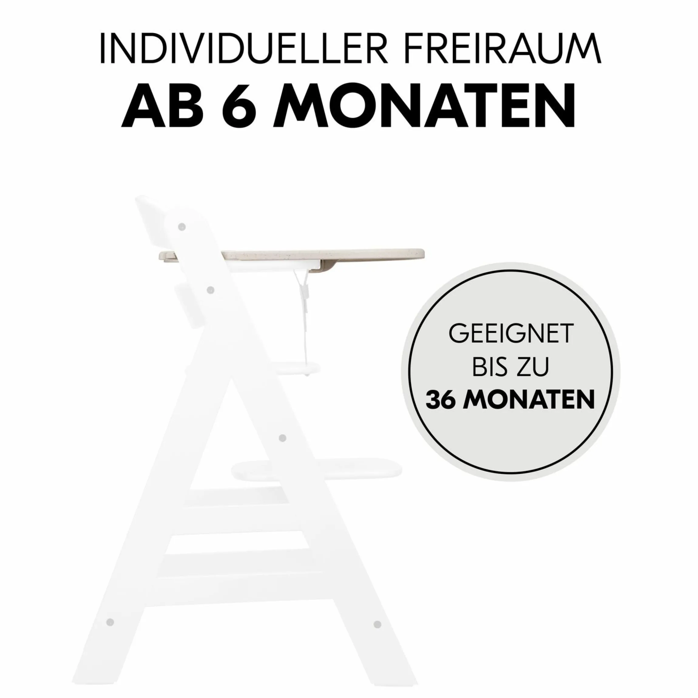 Essbrett und Tisch für Alpha Hochstuhl (Click Tray) - Speckle Beige