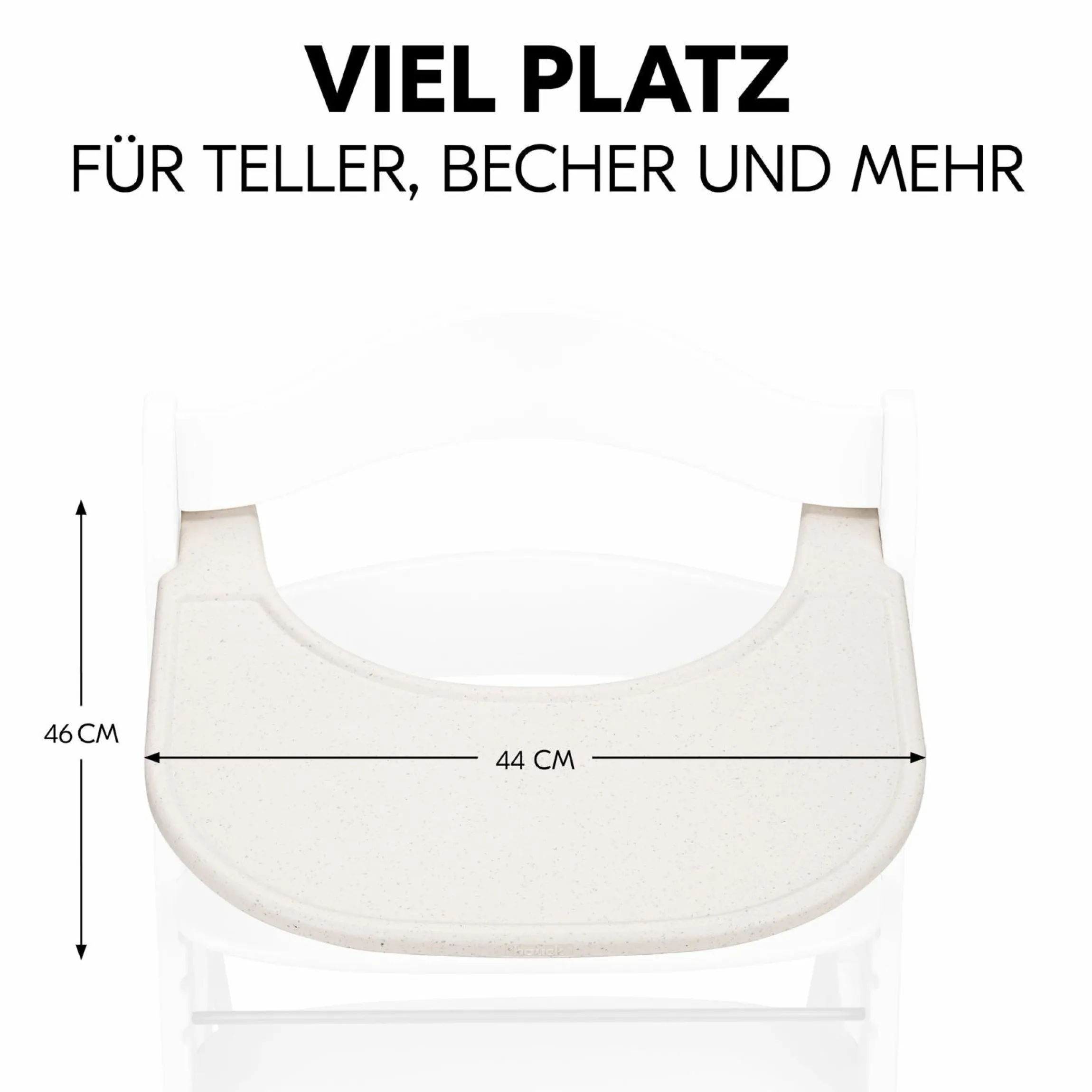 Essbrett und Tisch für Alpha Hochstuhl (Click Tray) - Speckle Beige