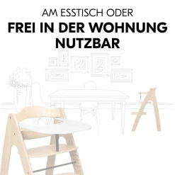Essbrett und Tisch für Arketa Hochstuhl (Click Tray) - Weiß
