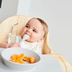 Esslernlöffel 2er Pack aus Silikon - Affe - Grau