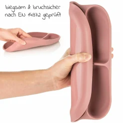 Esslern-Teller aus Silikon - Rose