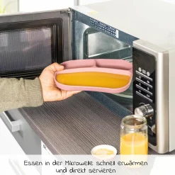 Esslern-Teller aus Silikon - Rose
