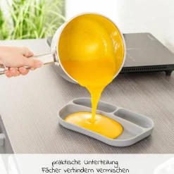 Esslern-Teller aus Silikon 2er Pack - Grau