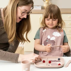 Esslern-Teller mit Unterteilung Foodie - Happy Clouds - Powder