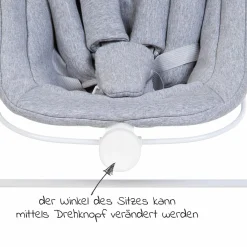 Evosit Newborn-Set - mitwachsender Hochstuhl mit abnehmbarem Essbrett + Neugeborenenaufsatz - White