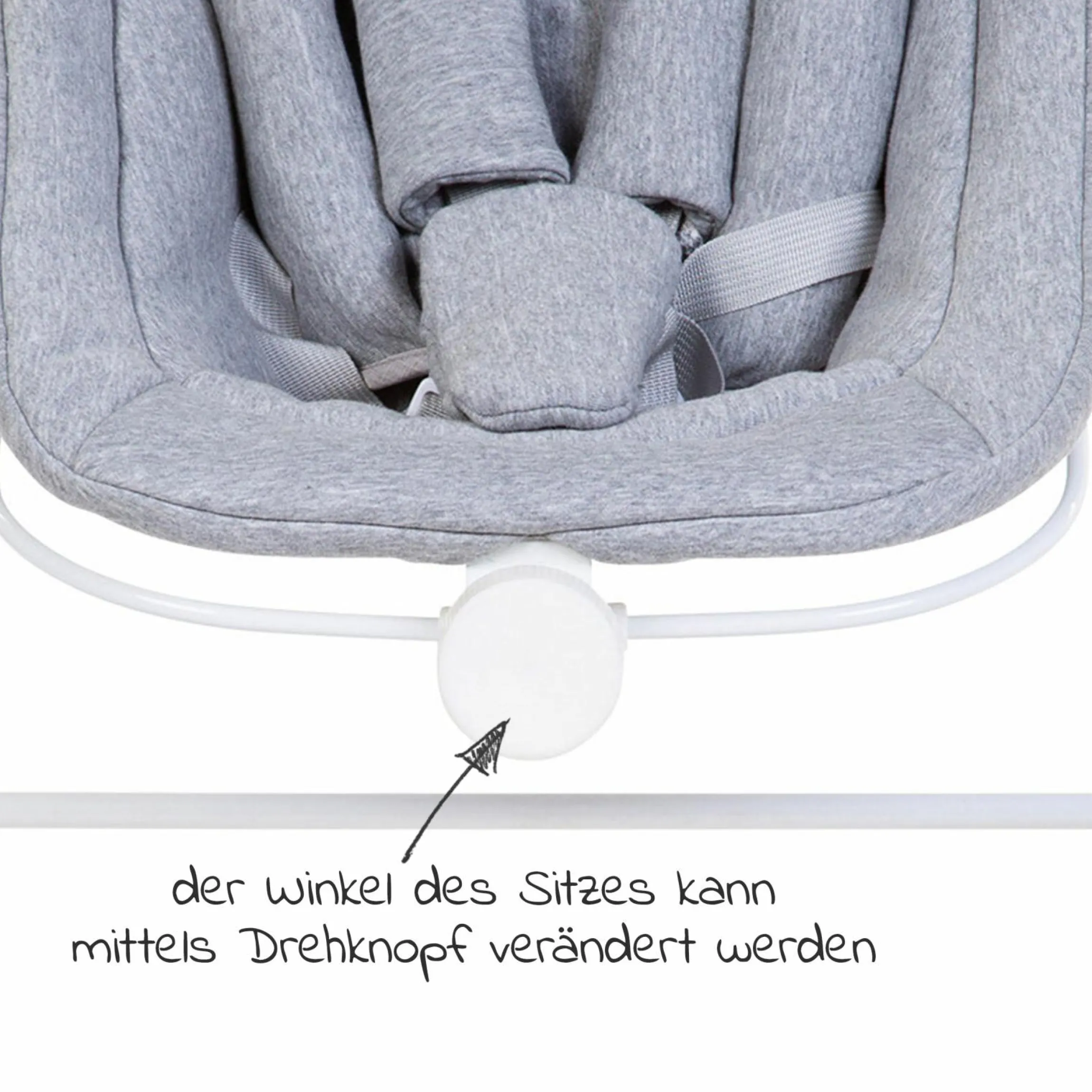 Evosit Newborn-Set - mitwachsender Hochstuhl mit abnehmbarem Essbrett + Neugeborenenaufsatz - White